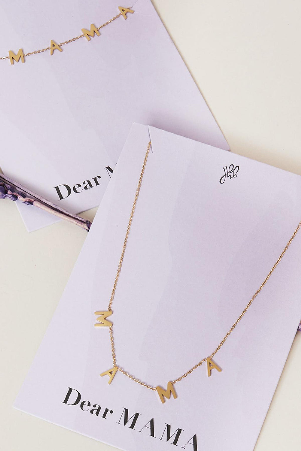 Collier Dear Mama Couleur or Acier inoxydable