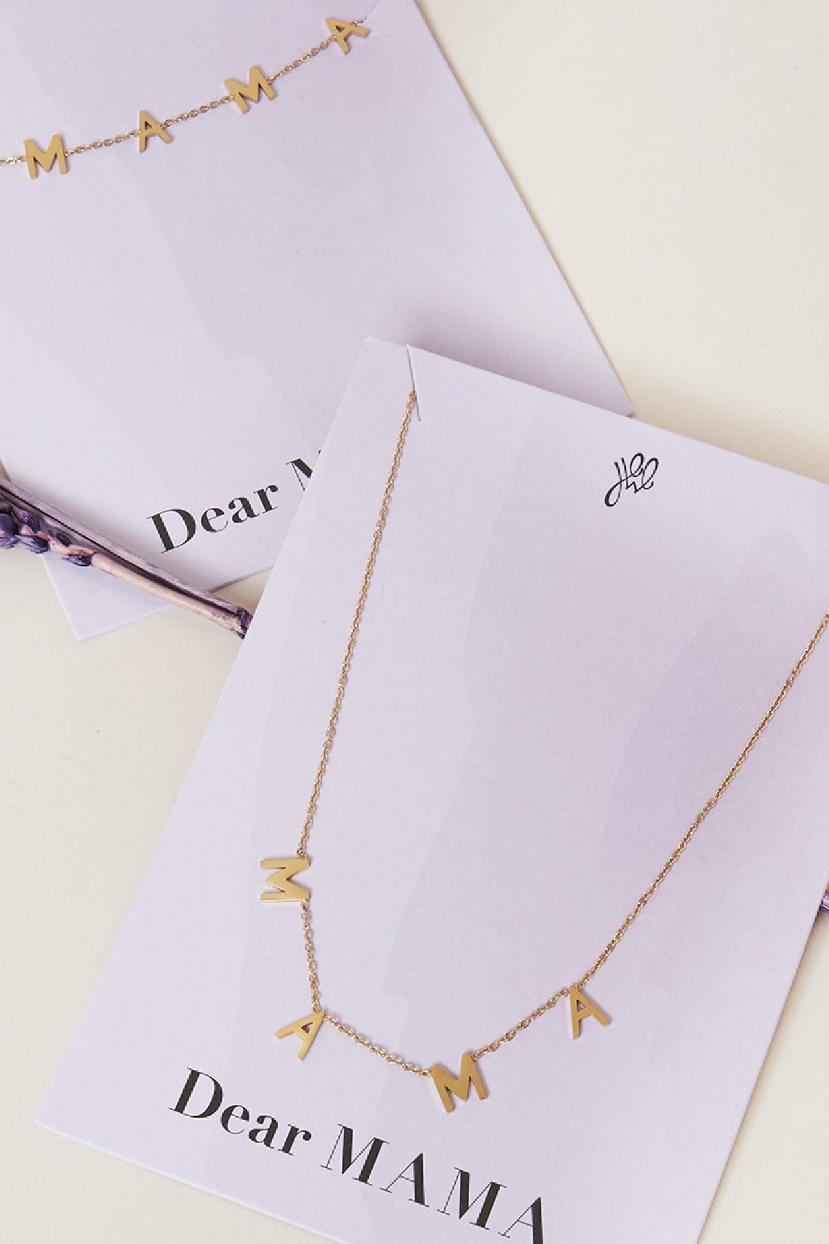 Collier Dear Mama Couleur or Acier inoxydable