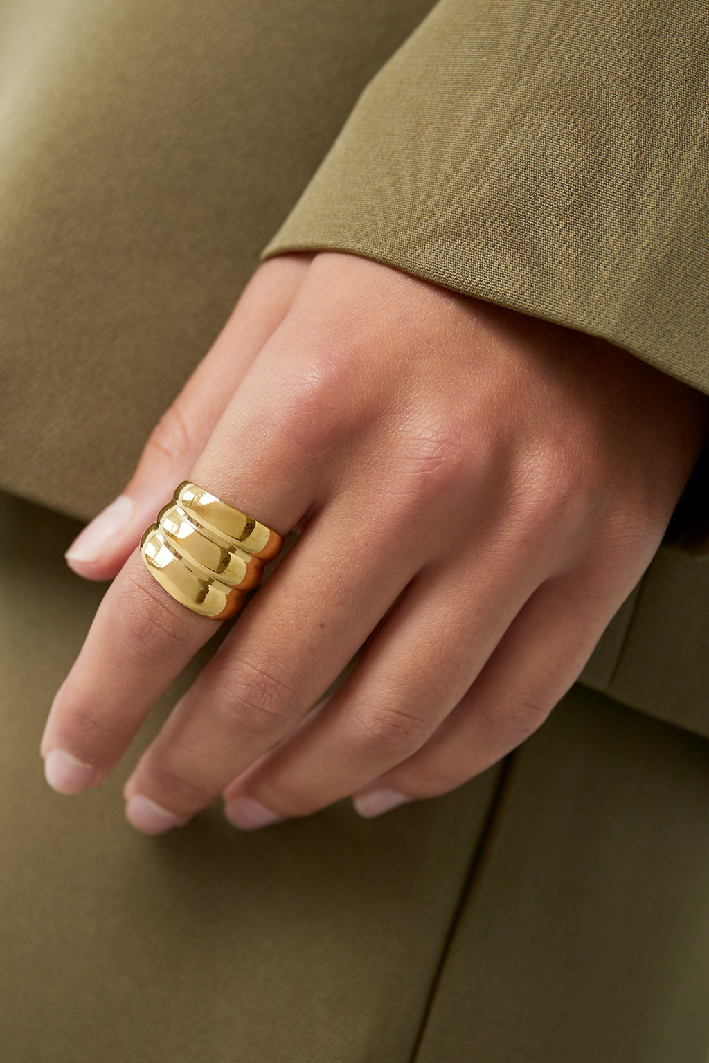 bague trois en une rangée