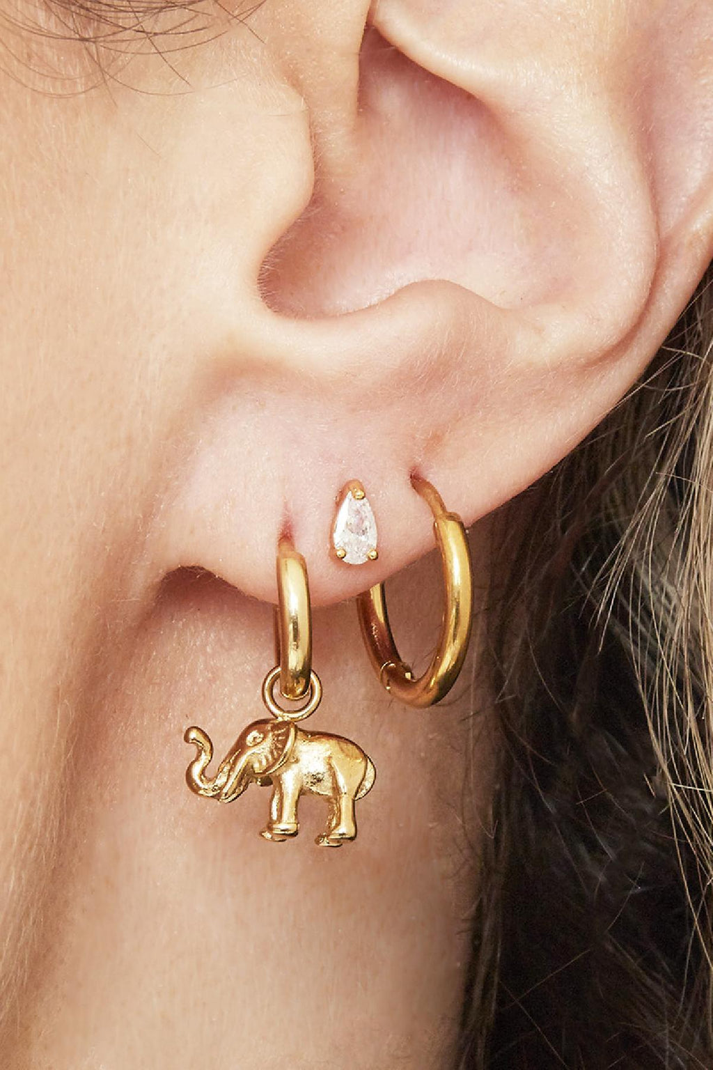 Boucles d'oreilles Little Hoops 1,6cm Acier inoxydable