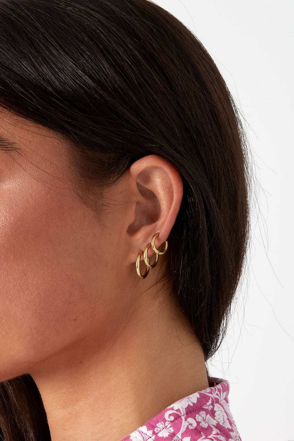 Ensemble de boucles d'oreilles créoles en acier inoxydable