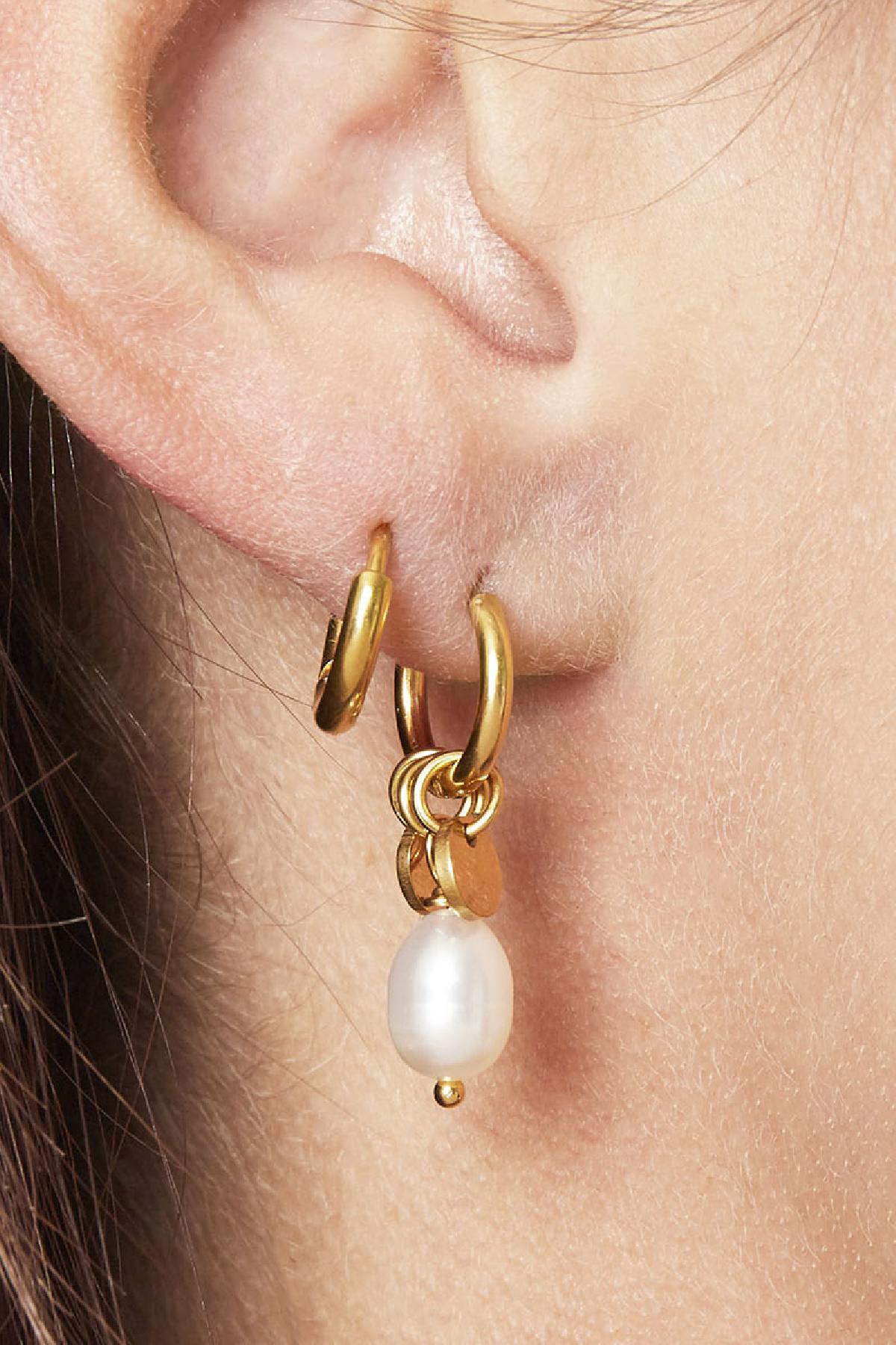 Boucles d'oreilles Pearl Drops Argenté Acier inoxydable