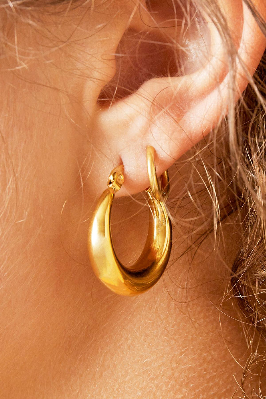 Boucles d'oreilles arquées en acier inoxydable
