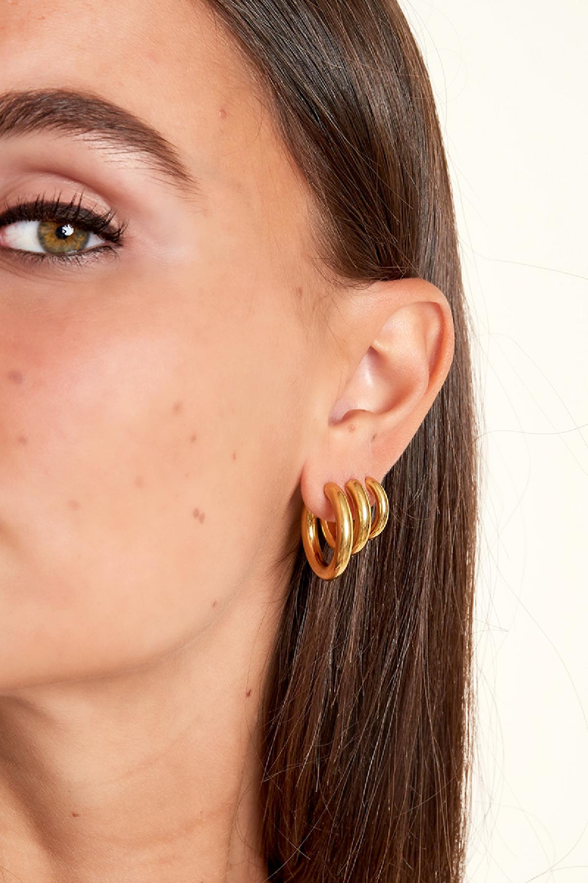 Boucles d'oreilles créoles basiques - petites Acier inoxydable