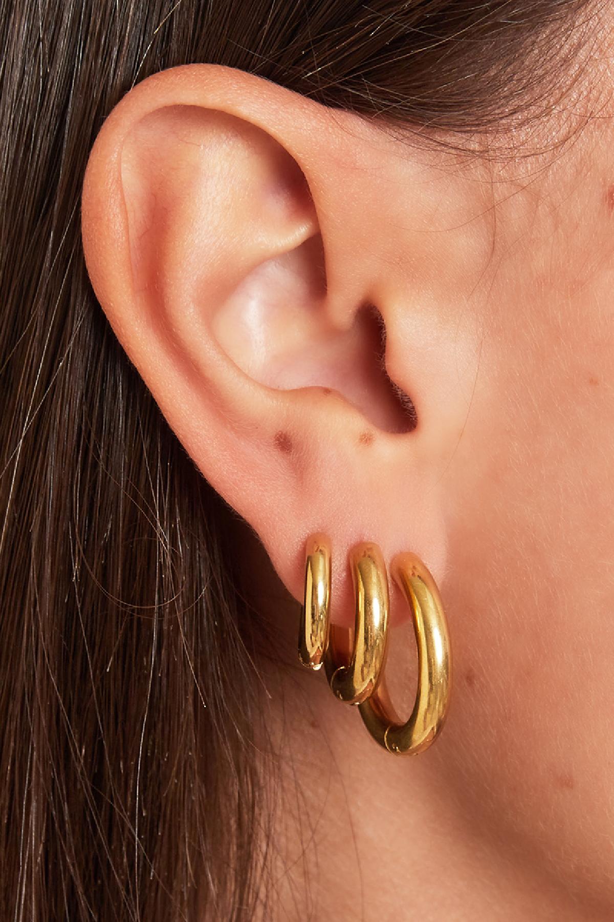 Boucles d'oreilles créoles basiques - petites Acier inoxydable