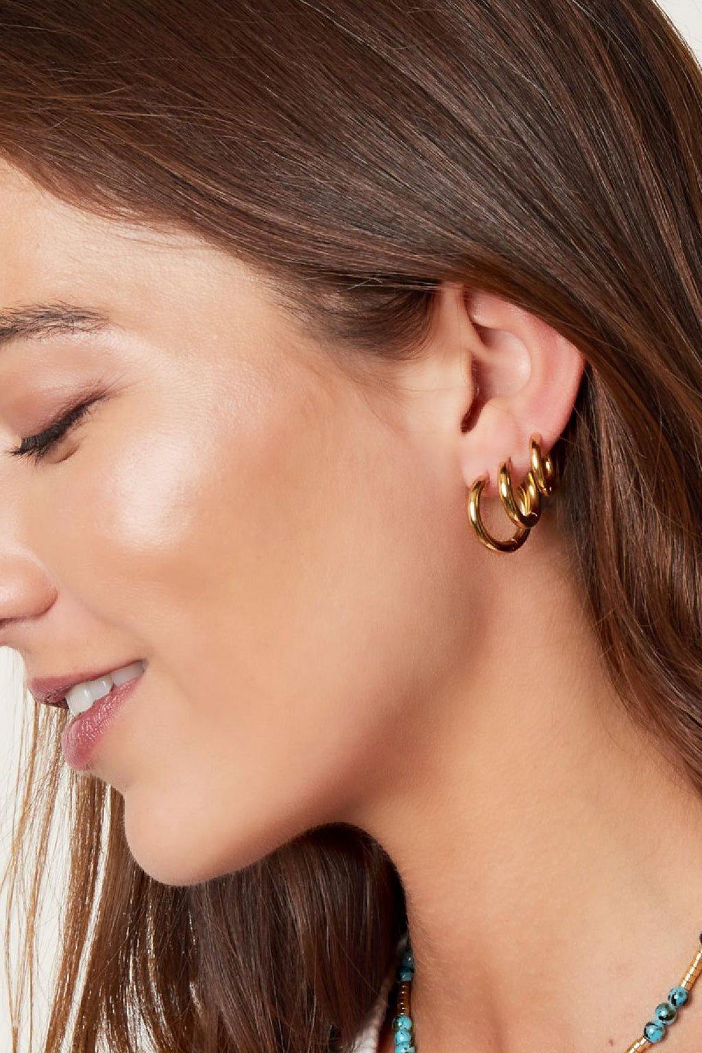 Ensemble de 3 boucles d'oreilles créoles