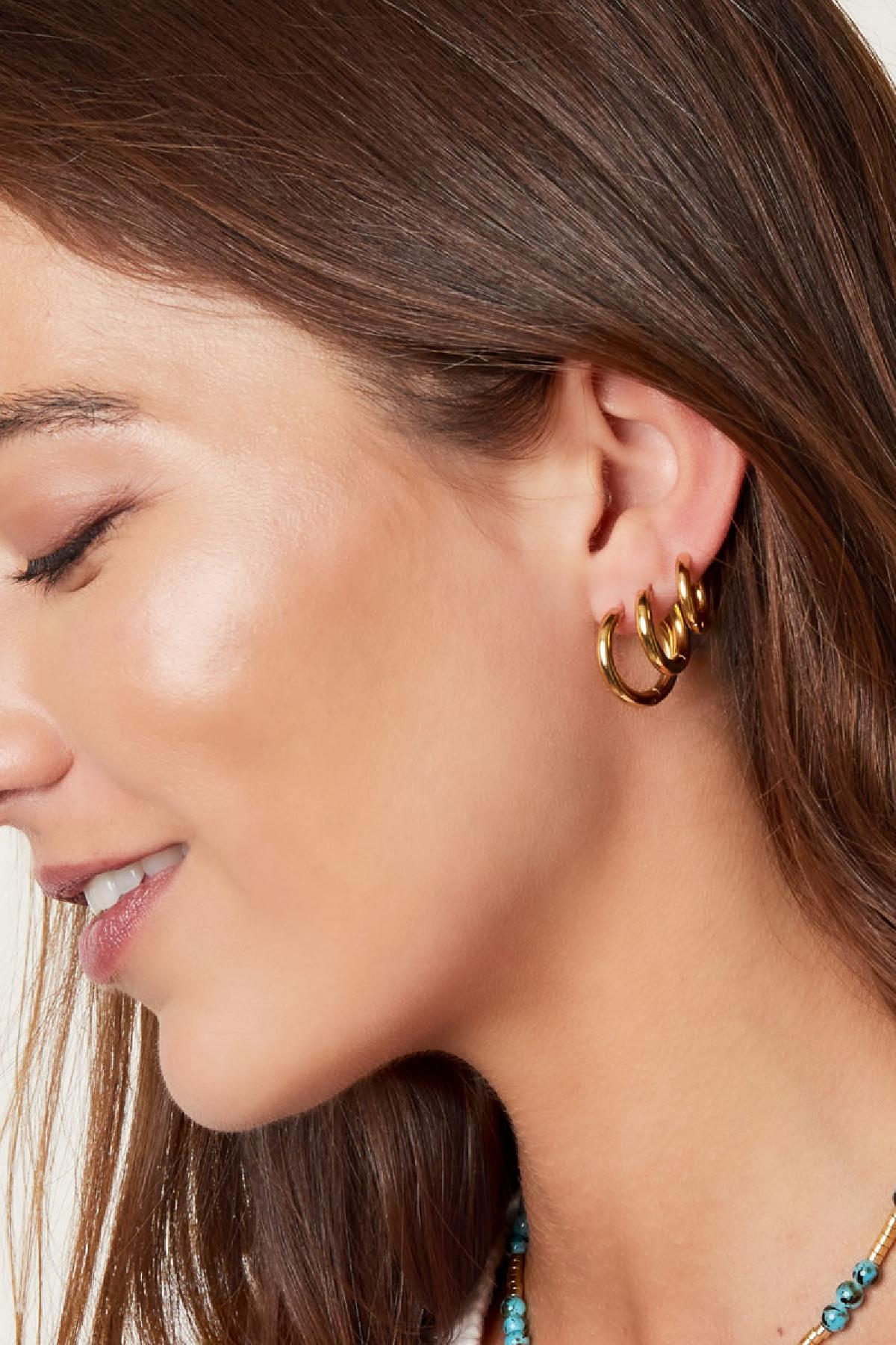 Ensemble de 3 boucles d'oreilles créoles