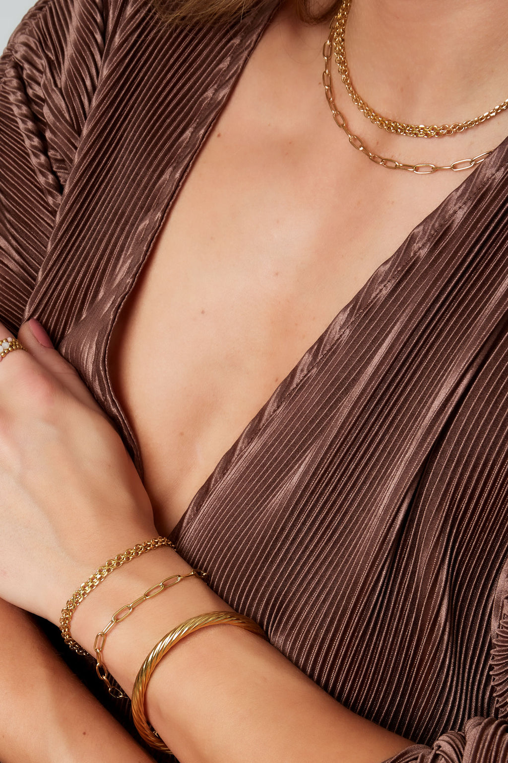 Bracelet basique à maillons en acier inoxydable