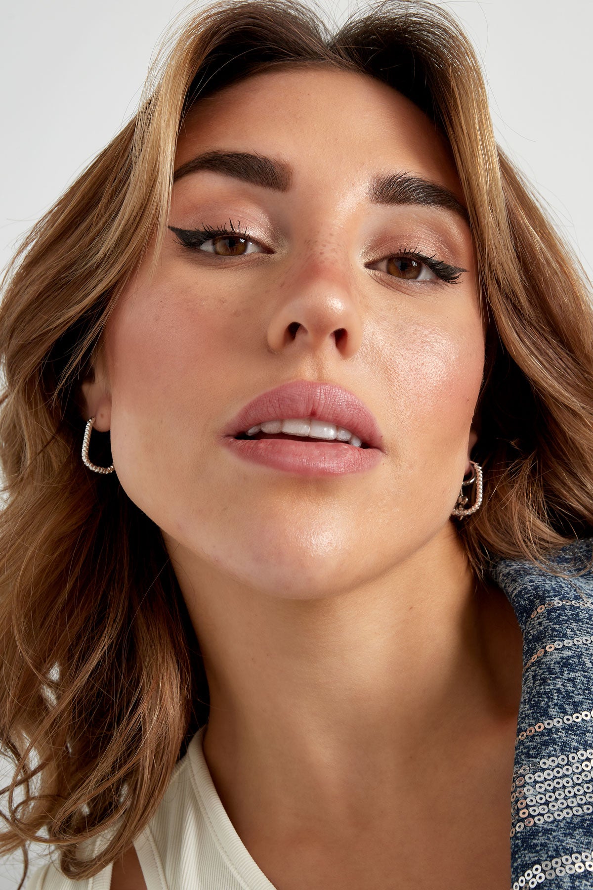 Boucles d'oreilles côtelées allongées - doré