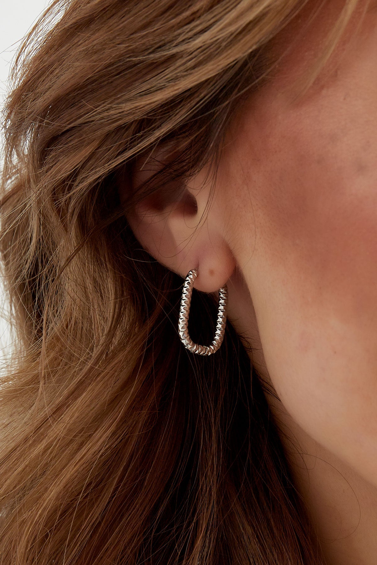 Boucles d'oreilles côtelées allongées - doré