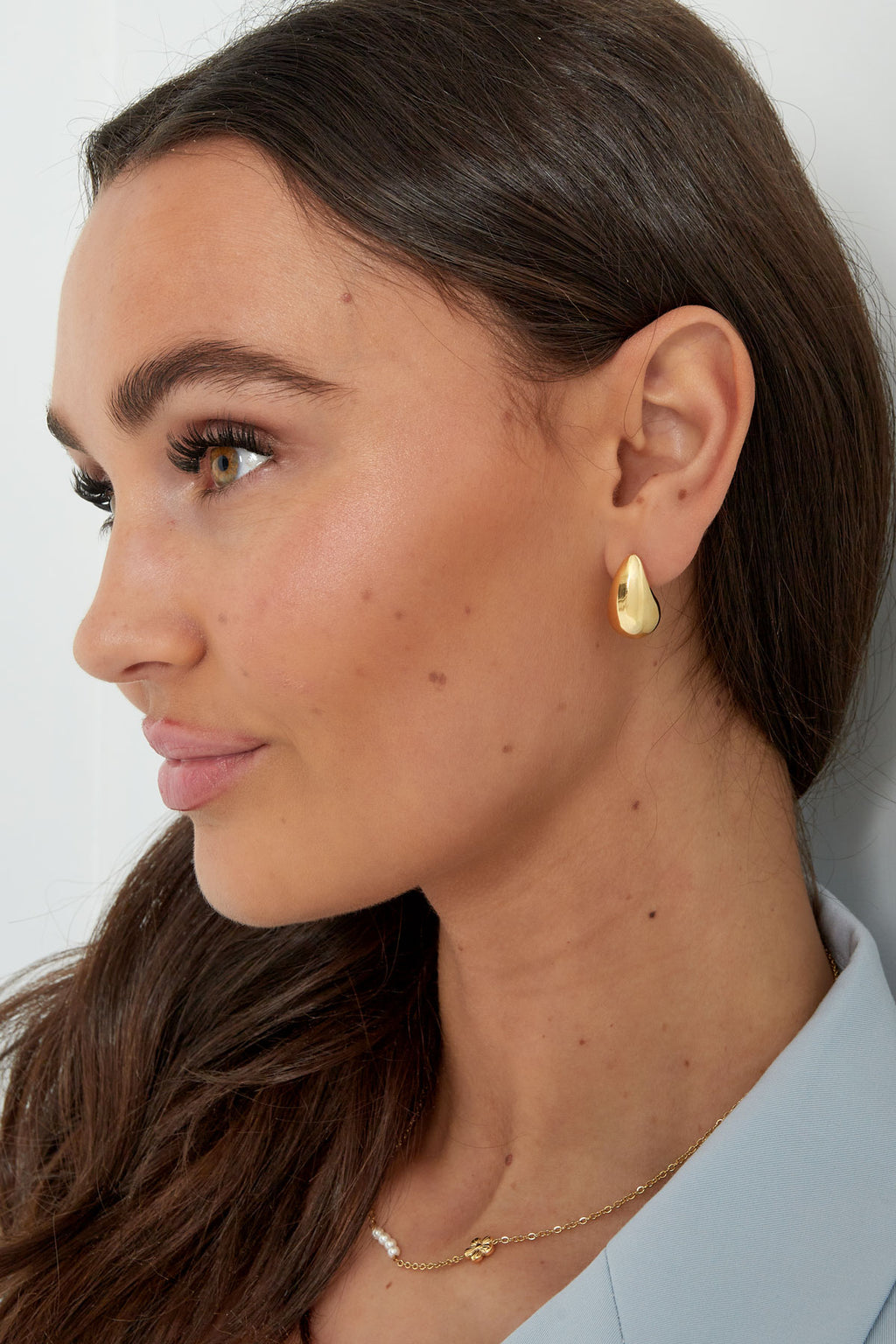 Boucles d'oreilles pendantes mini - doré
