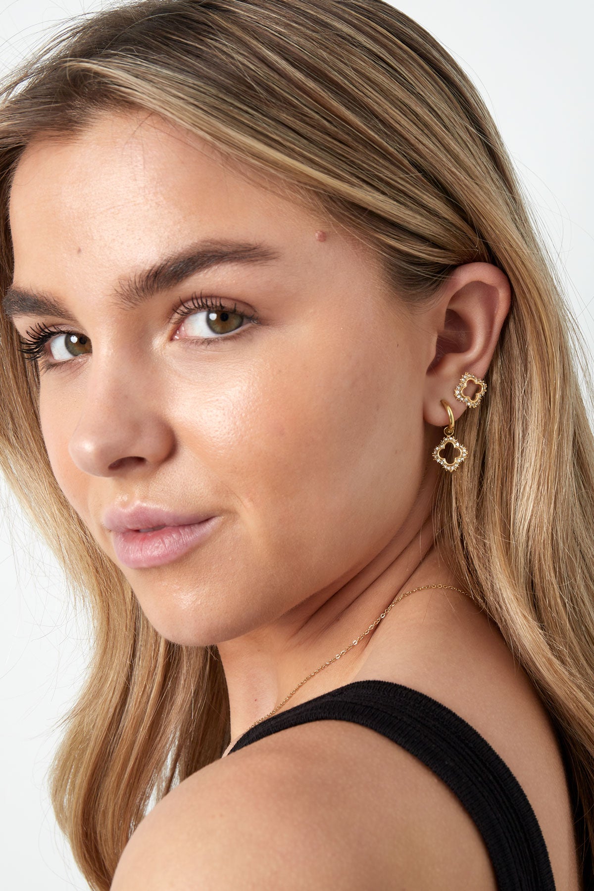 boucles d'oreilles diamant porte-bonheur