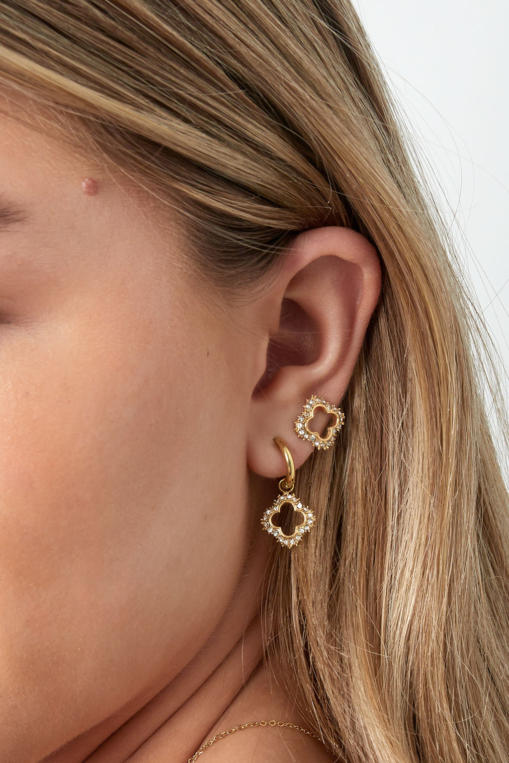 boucles d'oreilles diamant porte-bonheur