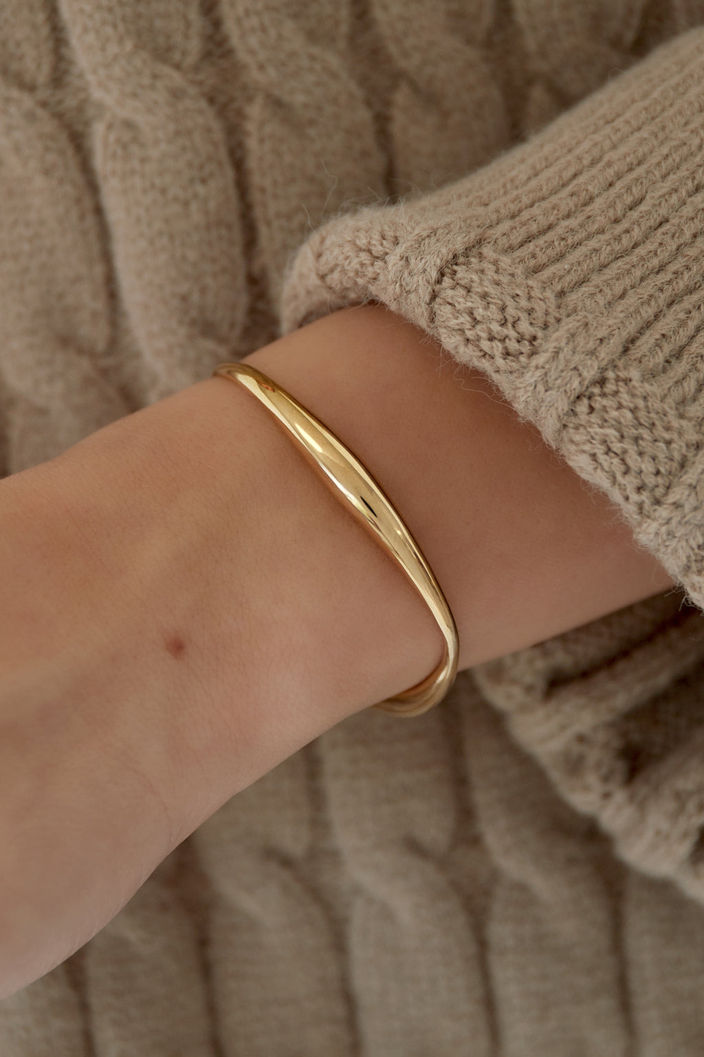 Bracelet forme organique - doré