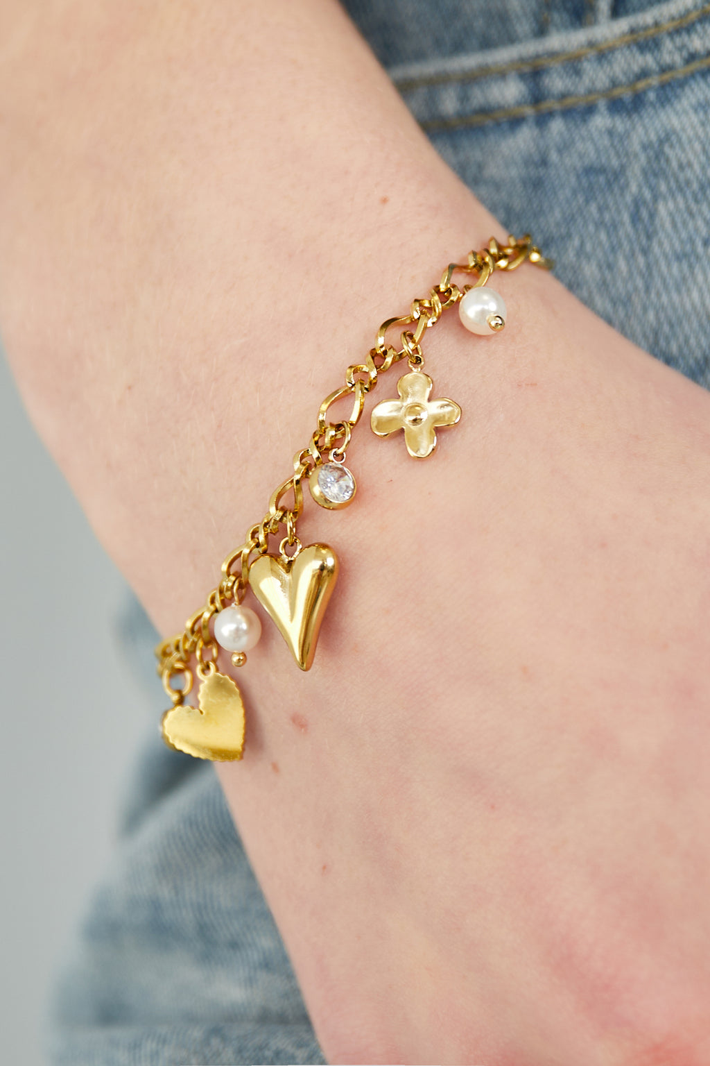 bracelet amour scintillant