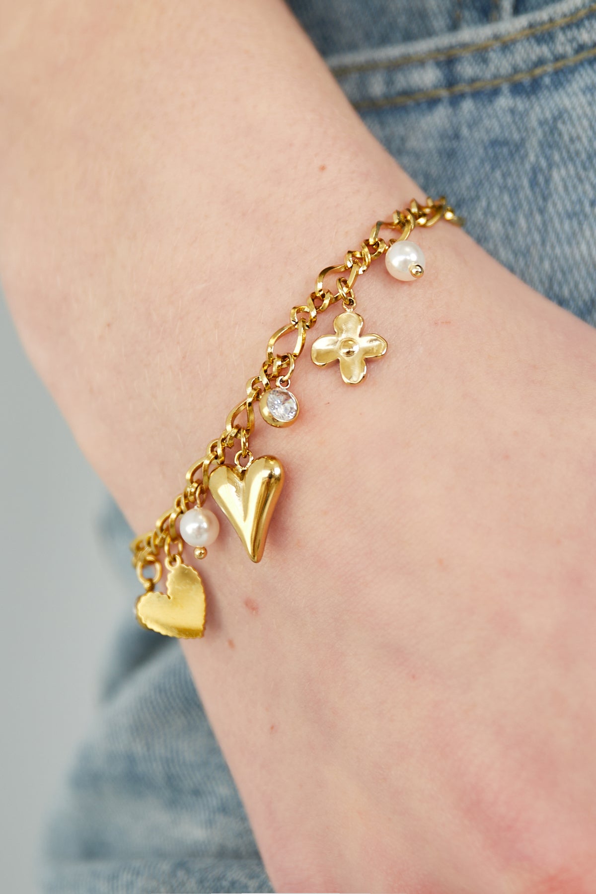 bracelet amour scintillant