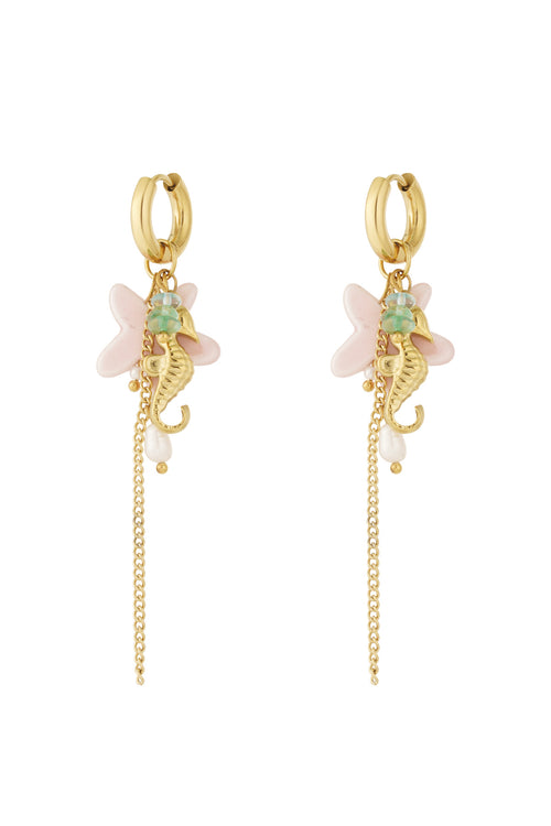 Boucles d'oreilles hippocampe d'été