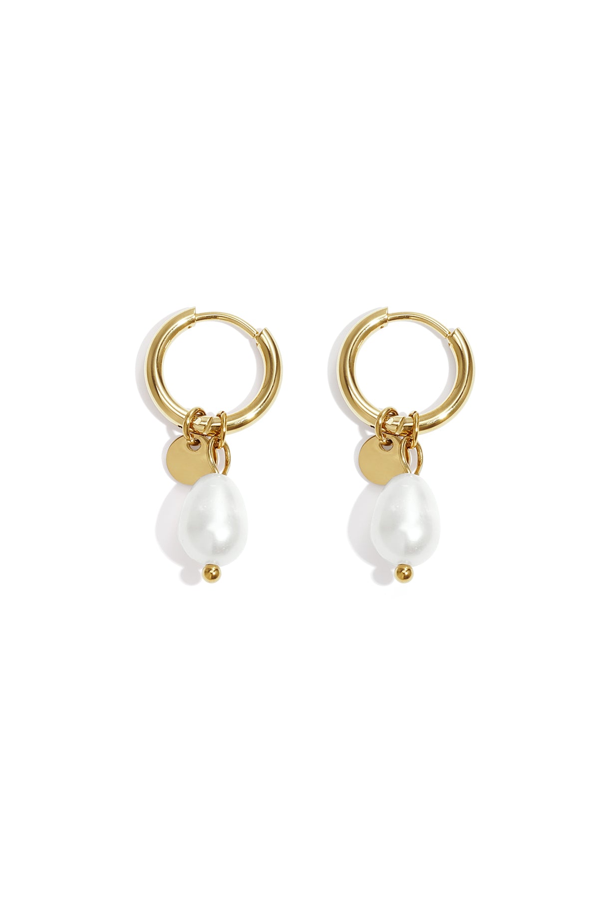 Boucles d'oreilles Pearl Drops Argenté Acier inoxydable