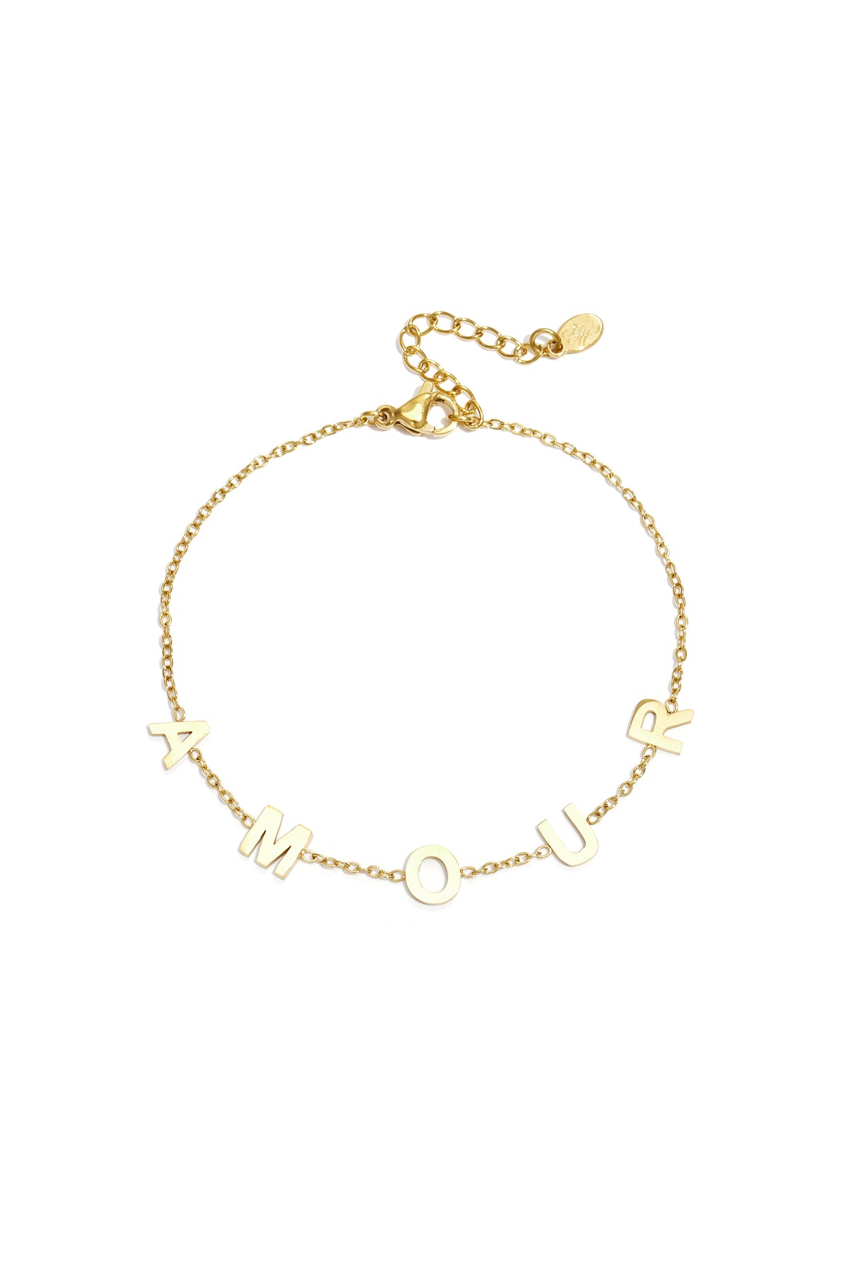 Bracelet amour lettres épaisses