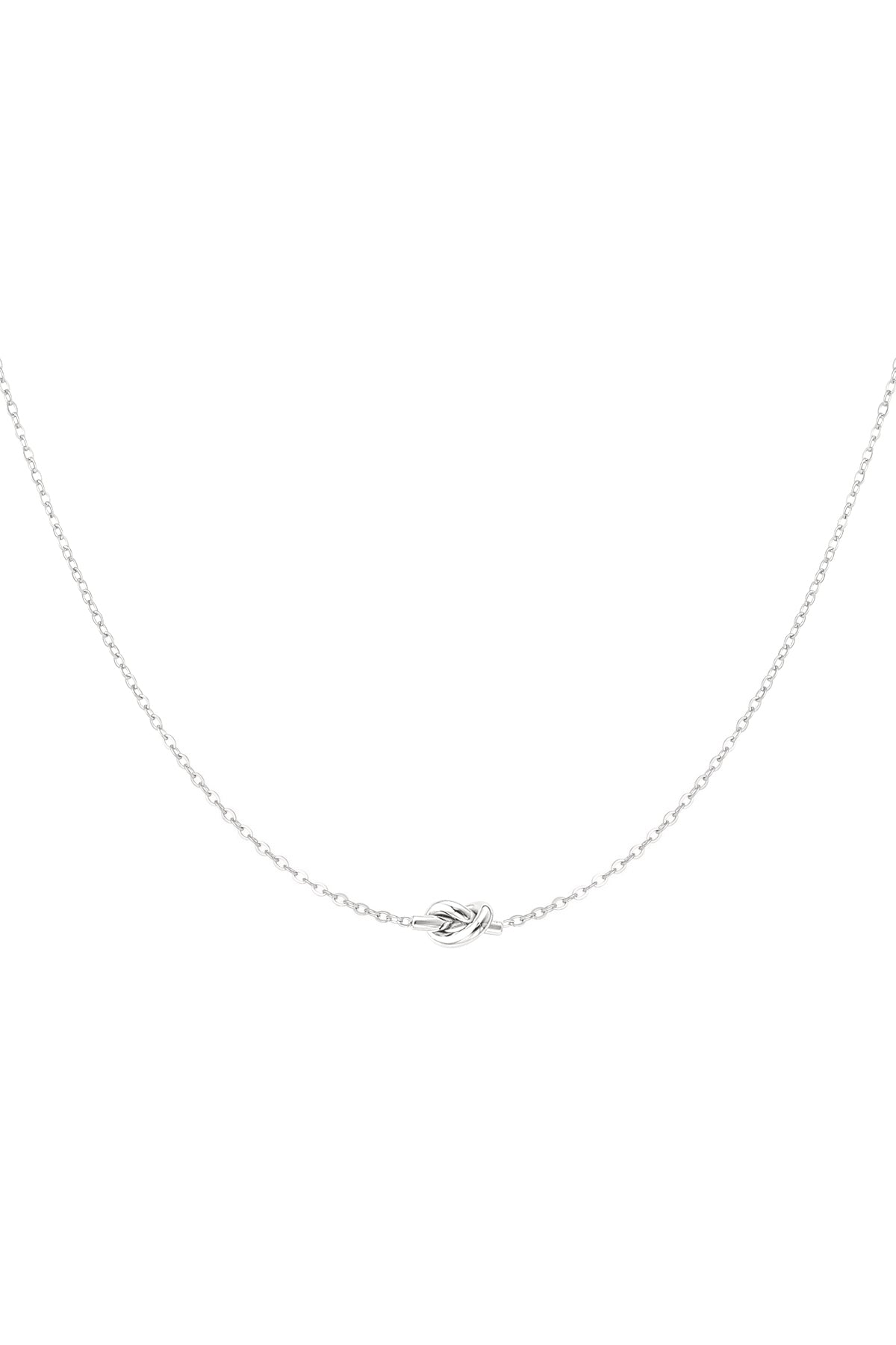 Collier simple avec breloque nouée - doré 