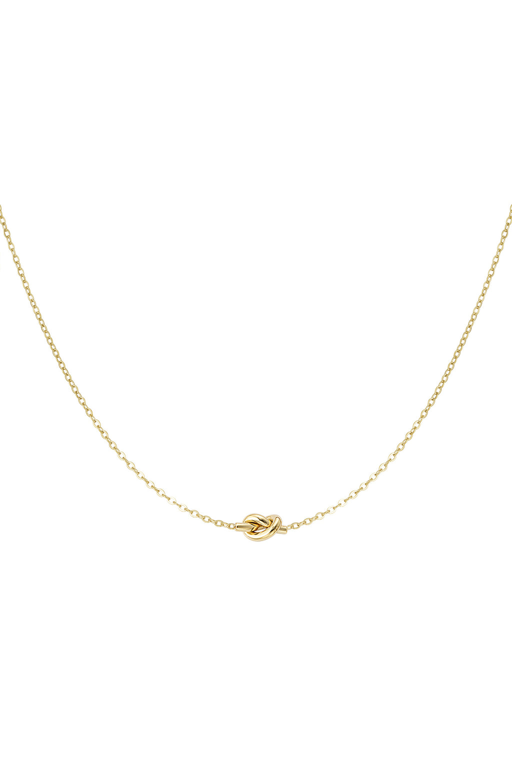 Collier simple avec breloque nouée - doré 