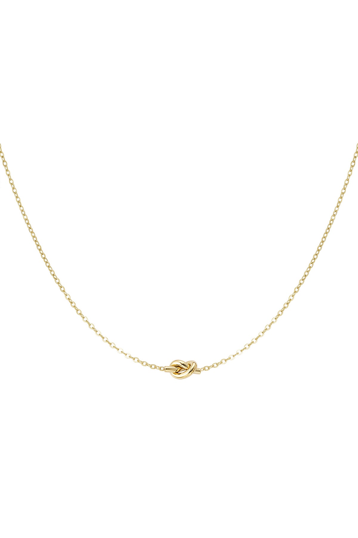 Collier simple avec breloque nouée - doré 