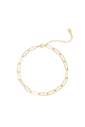 Bracelet de cheville Plain Chain Argenté Acier inoxydable