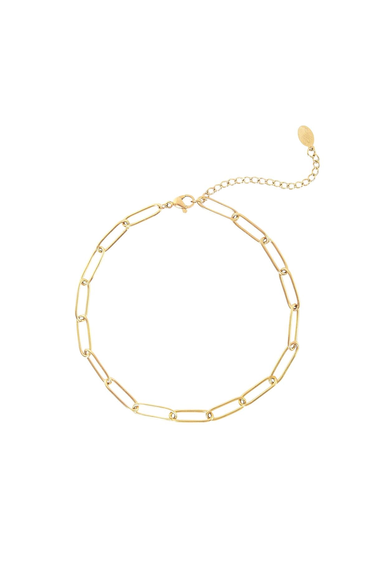 Bracelet de cheville Plain Chain Argenté Acier inoxydable
