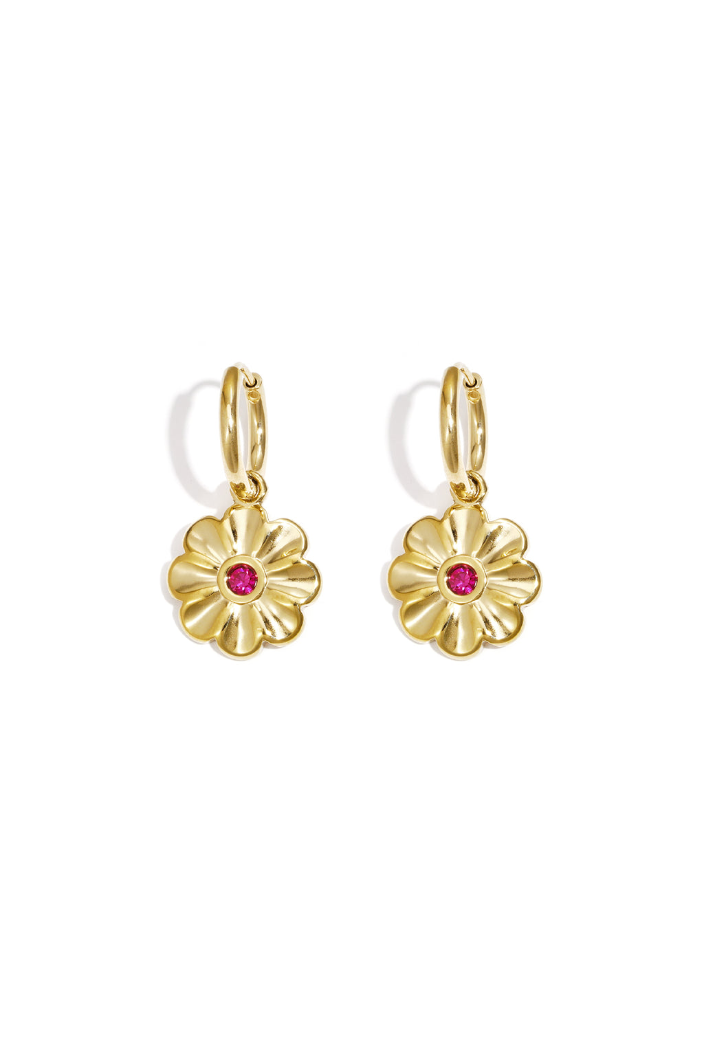 boucles d'oreilles à fleurs scintillantes