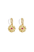 boucles d'oreilles à fleurs scintillantes