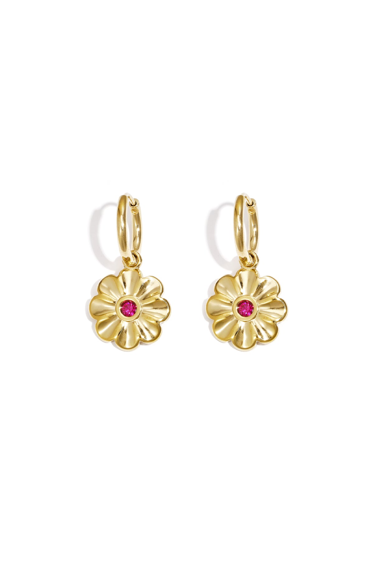 boucles d'oreilles à fleurs scintillantes