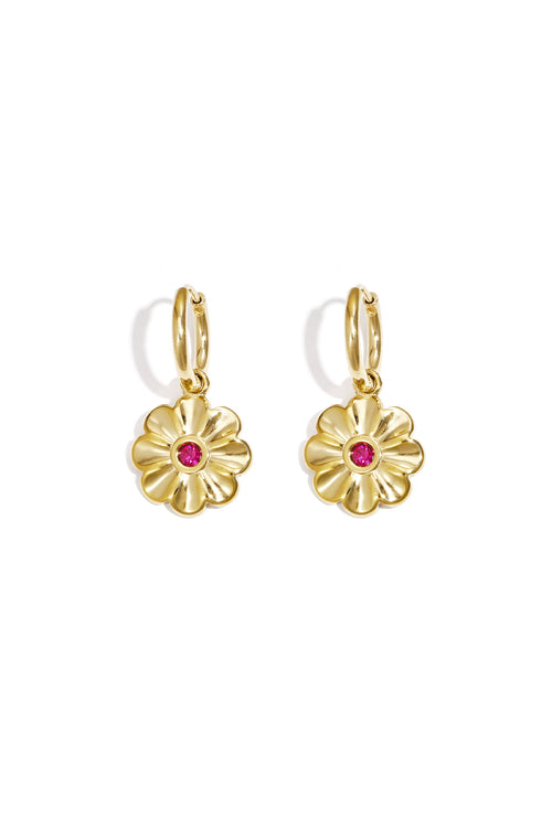 boucles d'oreilles à fleurs scintillantes