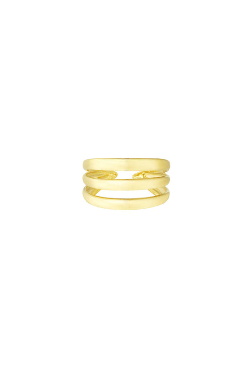 bague vintage à trois rangs
