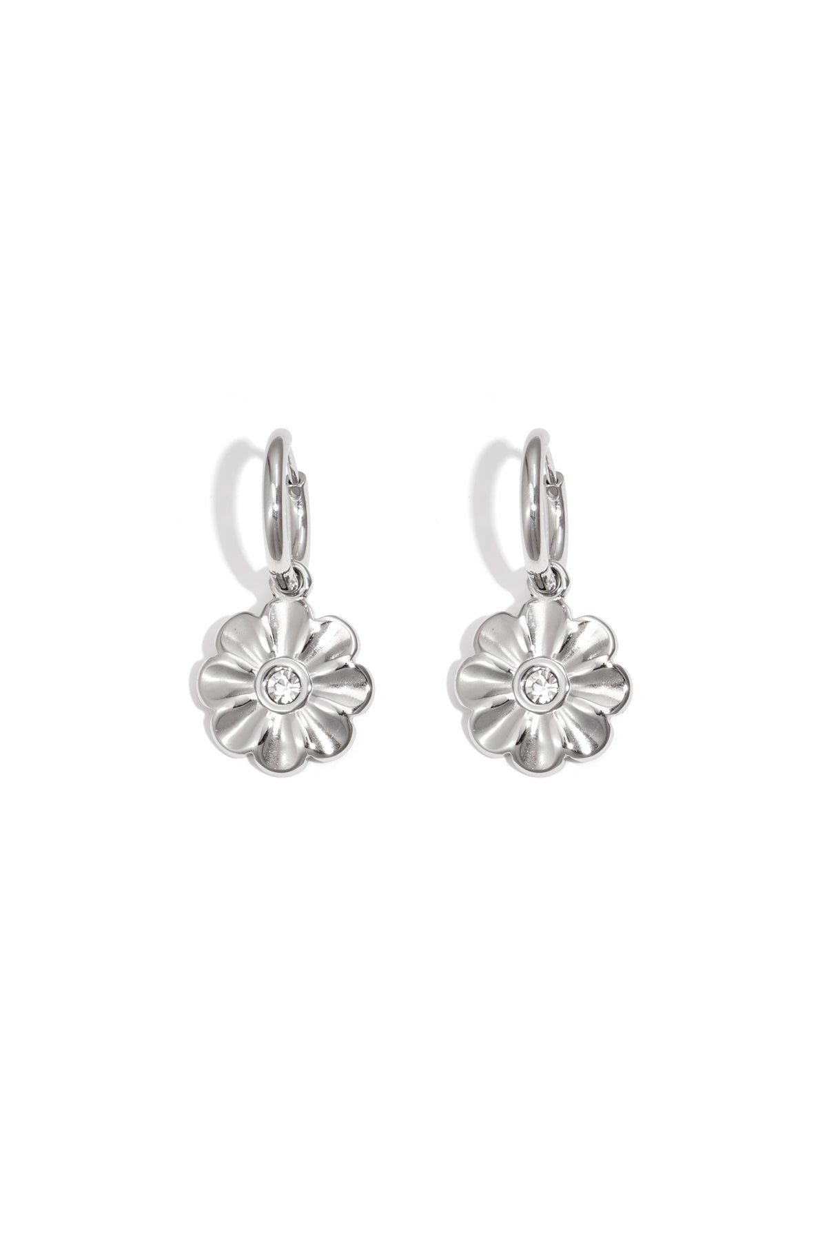 boucles d'oreilles à fleurs scintillantes