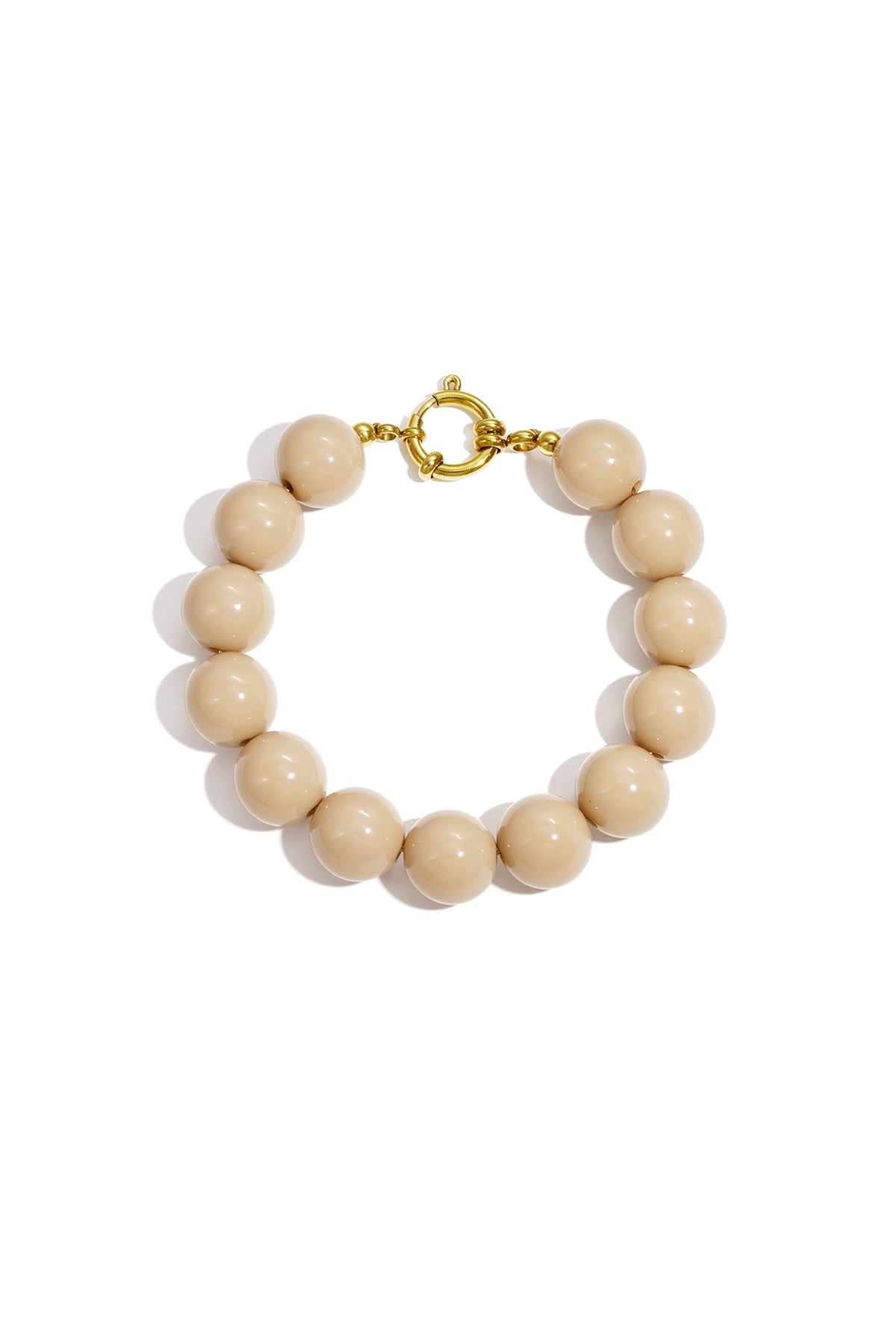 Bracelet à grosses perles et fermeture avant