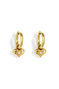 Boucles d'oreilles teinte coeur - doré