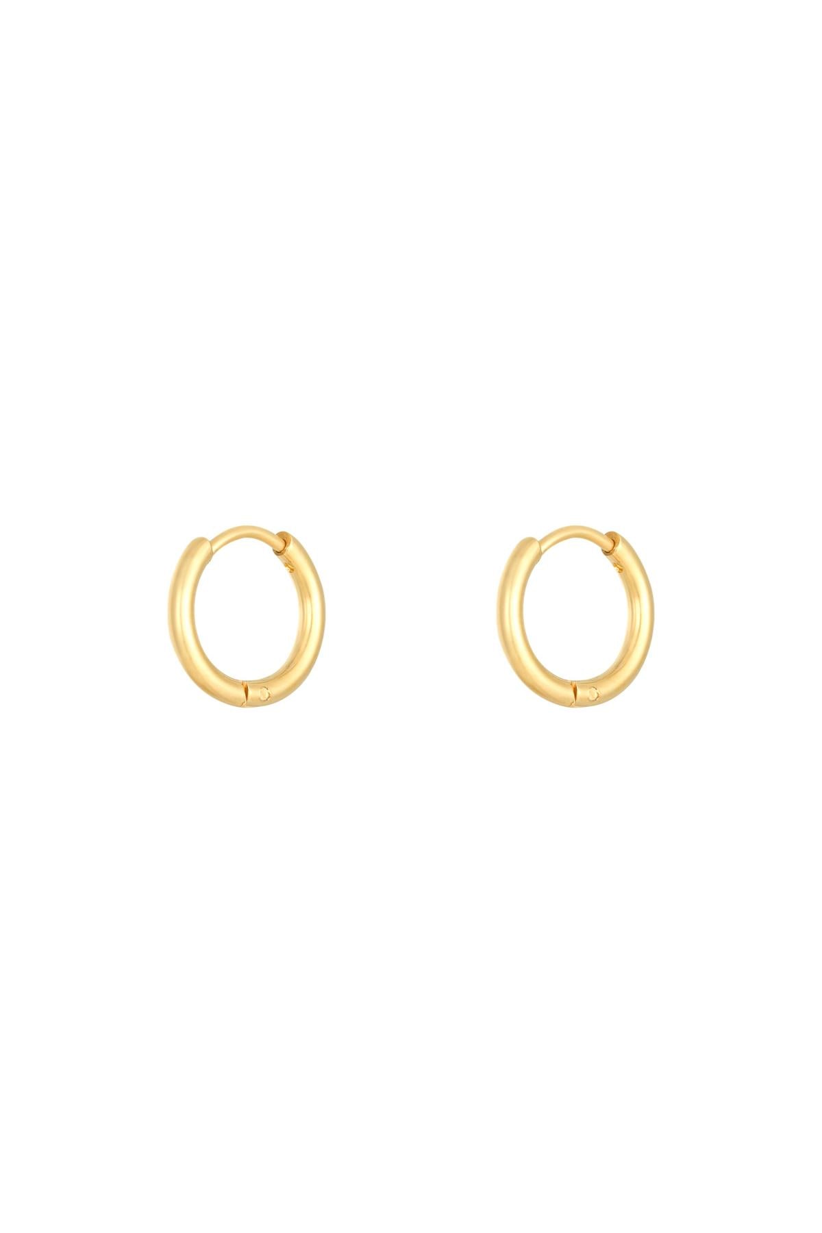 Boucles d'oreilles Little Hoops 1.4cm Argenté Acier inoxydable