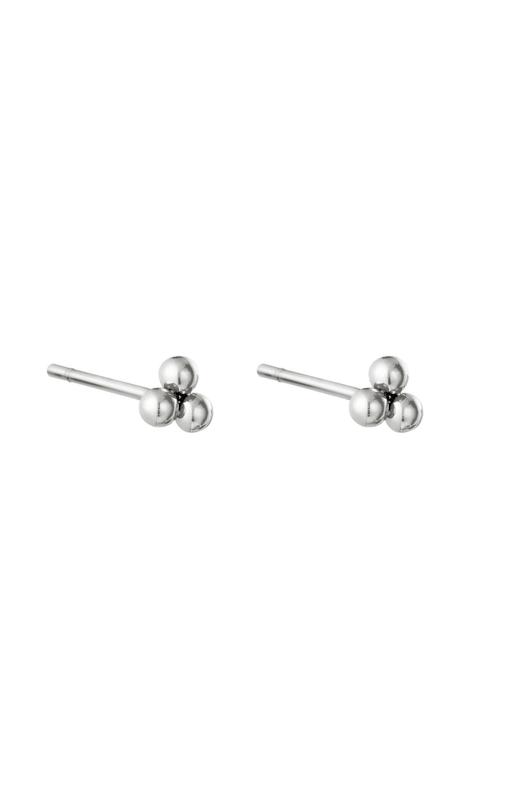 Boucles d'oreilles Triple Bullet Argenté Acier inoxydable