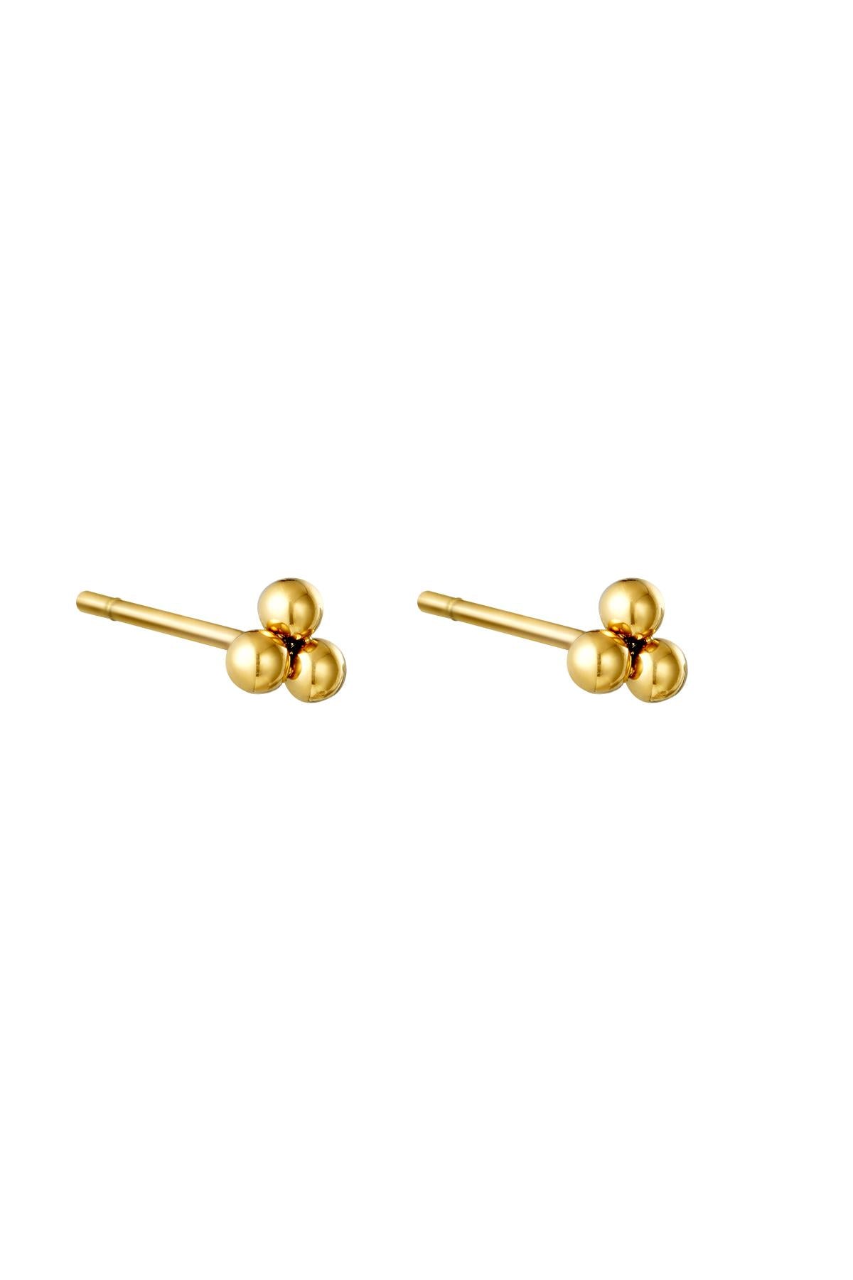 Boucles d'oreilles Triple Bullet Argenté Acier inoxydable