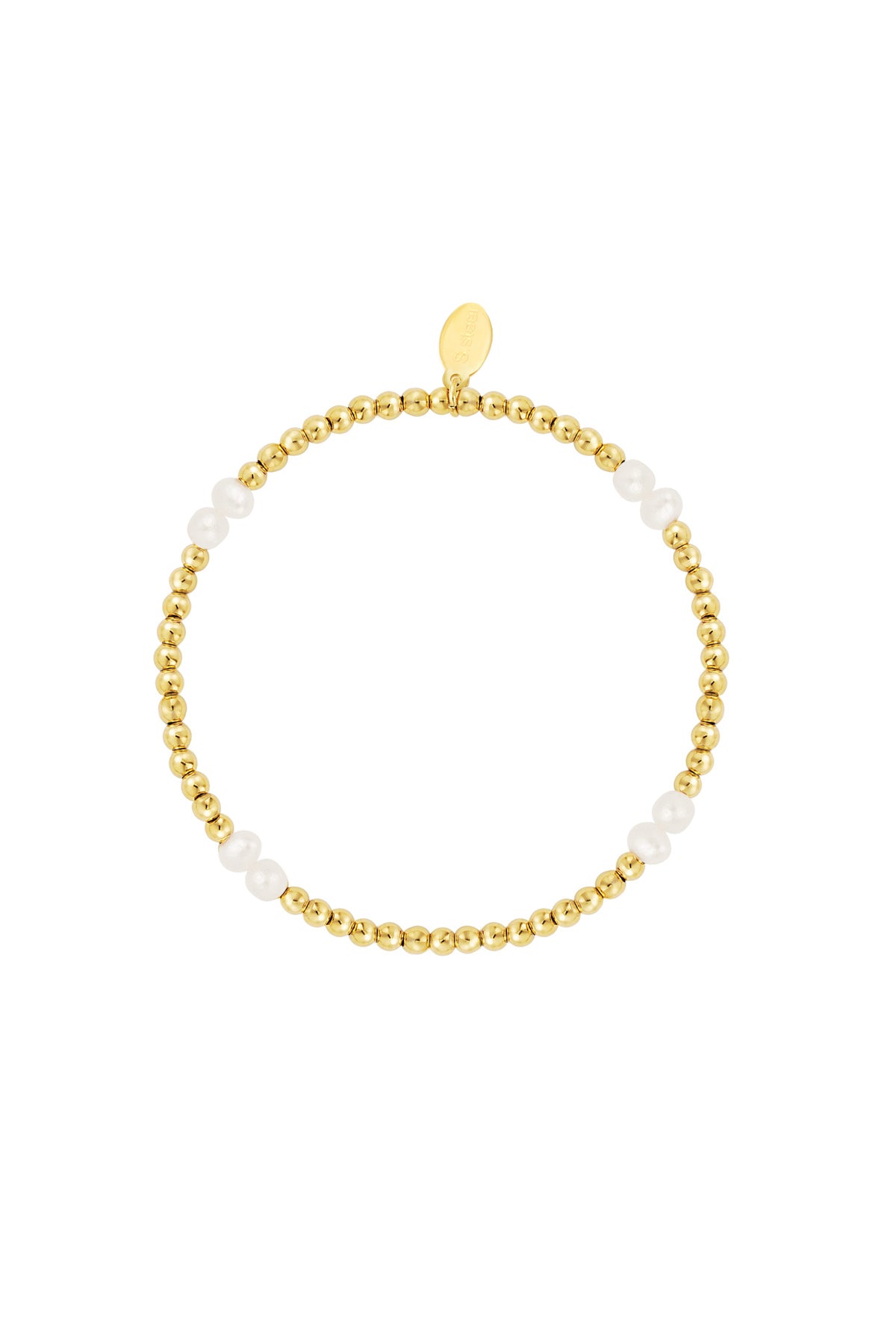 Bracelet pearl mix Couleur or Acier inoxydable