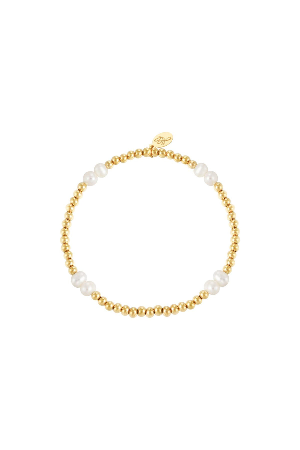 Bracelet pearl mix Couleur or Acier inoxydable