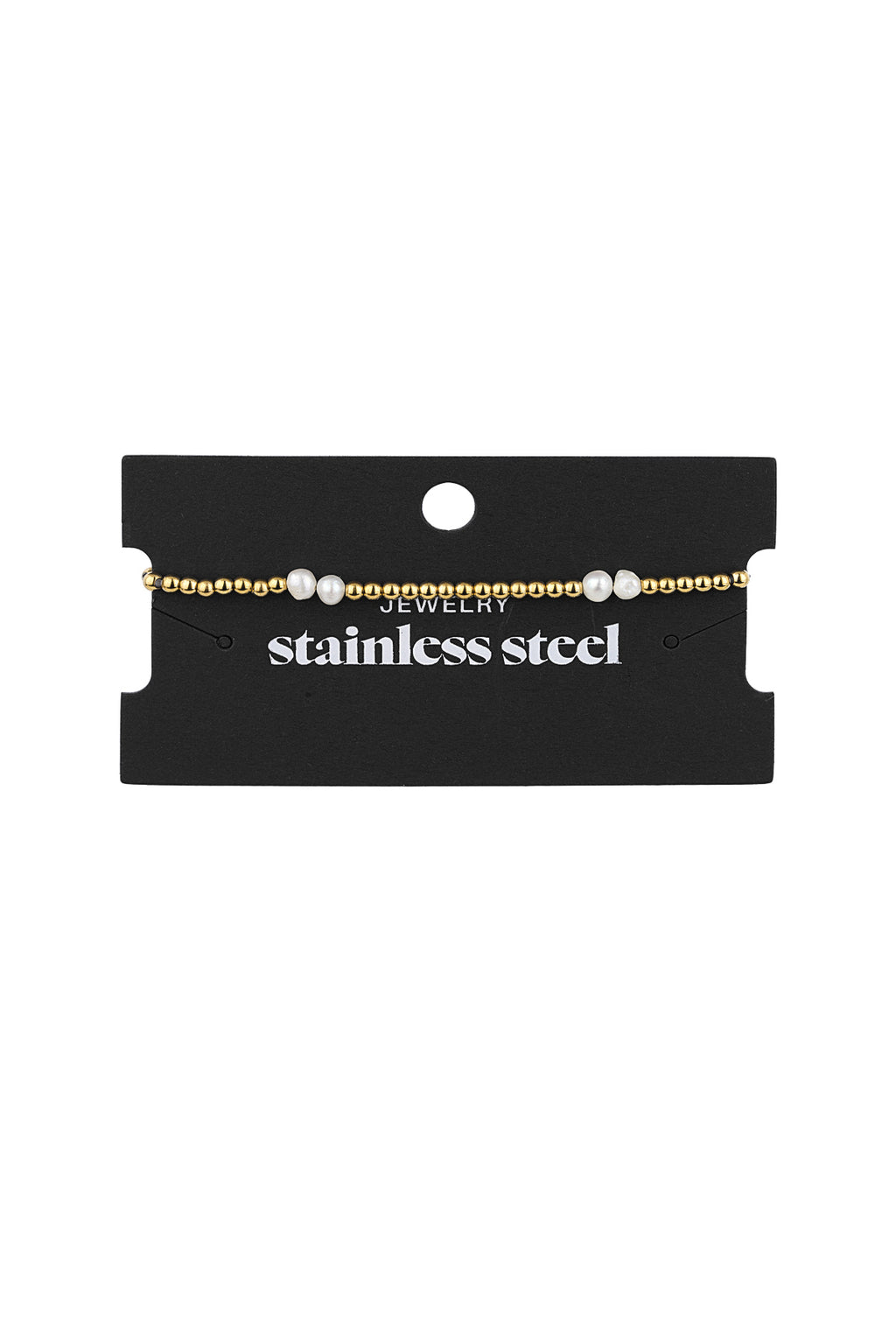 Bracelet pearl mix Couleur or Acier inoxydable