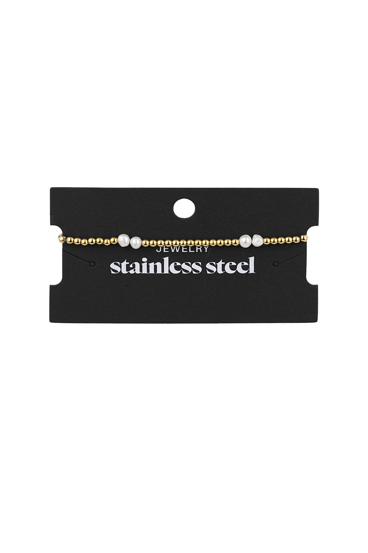 Bracelet pearl mix Couleur or Acier inoxydable