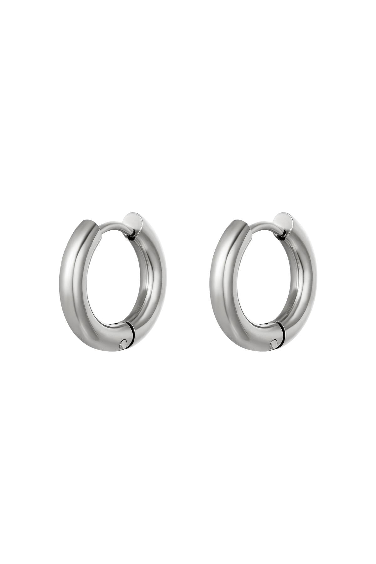 Boucles d'oreilles créoles basiques - petites Acier inoxydable