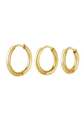 Ensemble de 3 boucles d'oreilles créoles