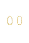 Boucles d'oreilles côtelées allongées - doré