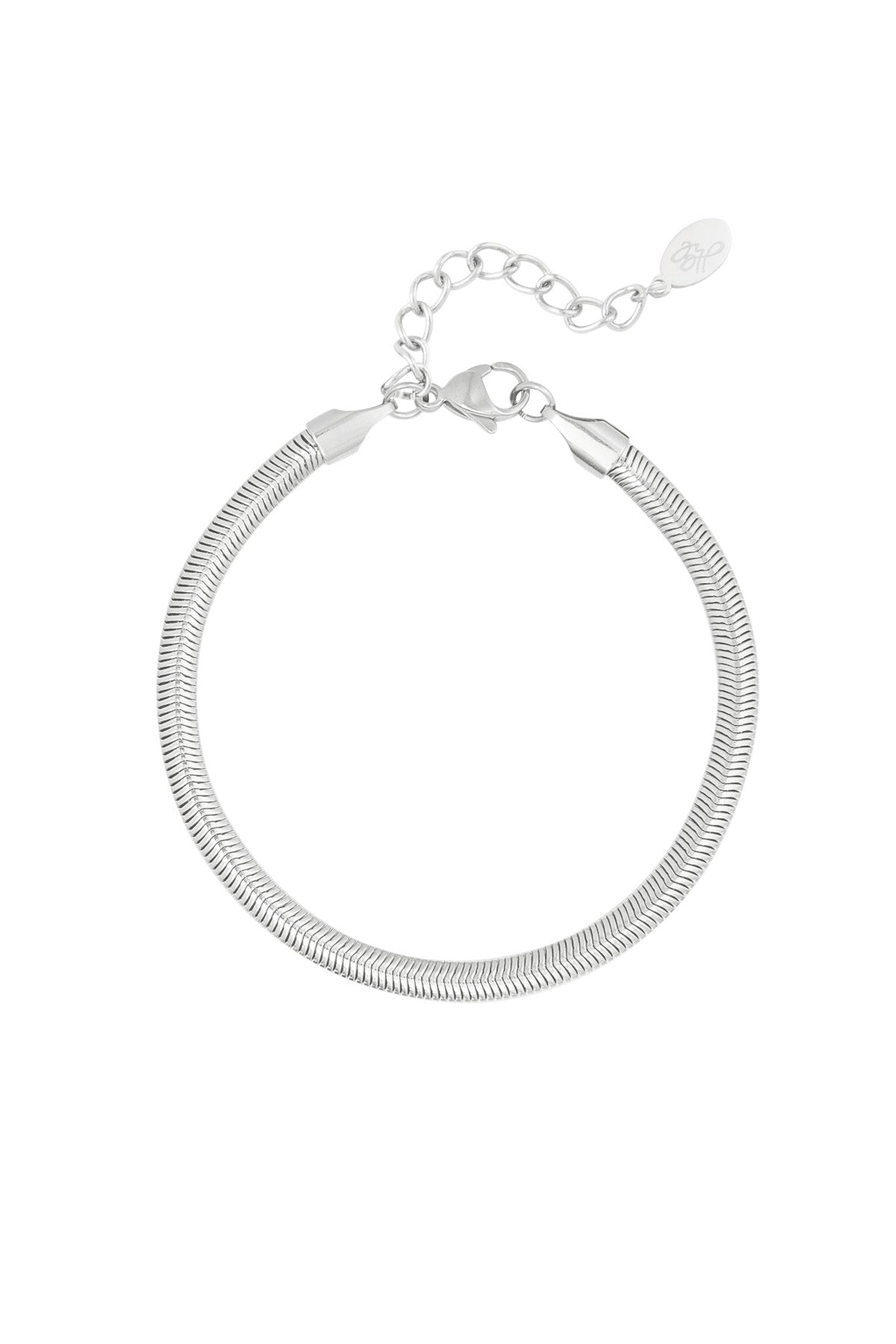 Bracelet plat à chevrons étroit - 4.0MM