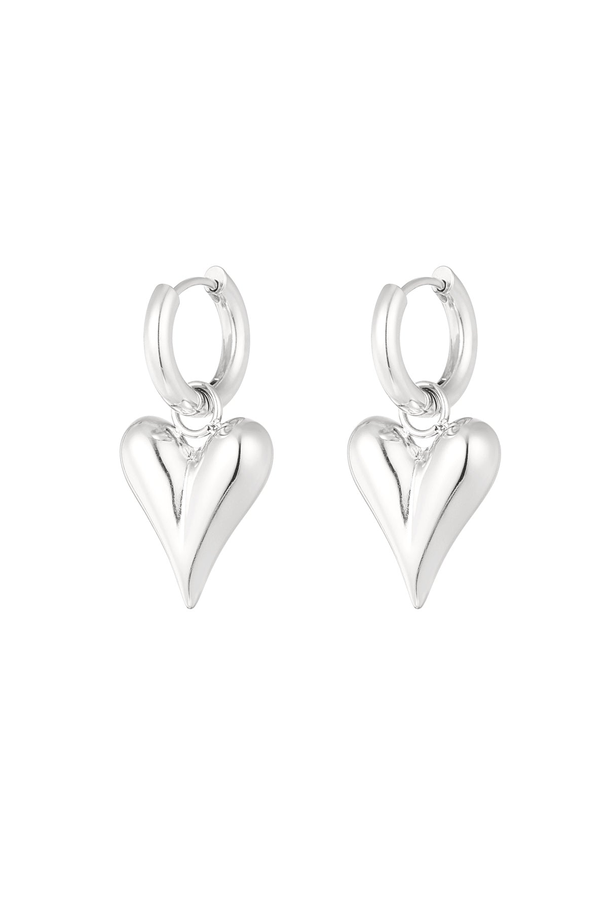 Boucles d'oreilles avec pendentifs coeur medium - doré