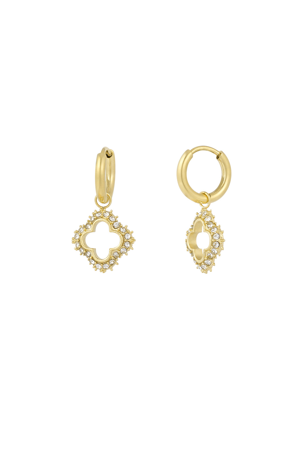 boucles d'oreilles charms diamant porte-bonheur