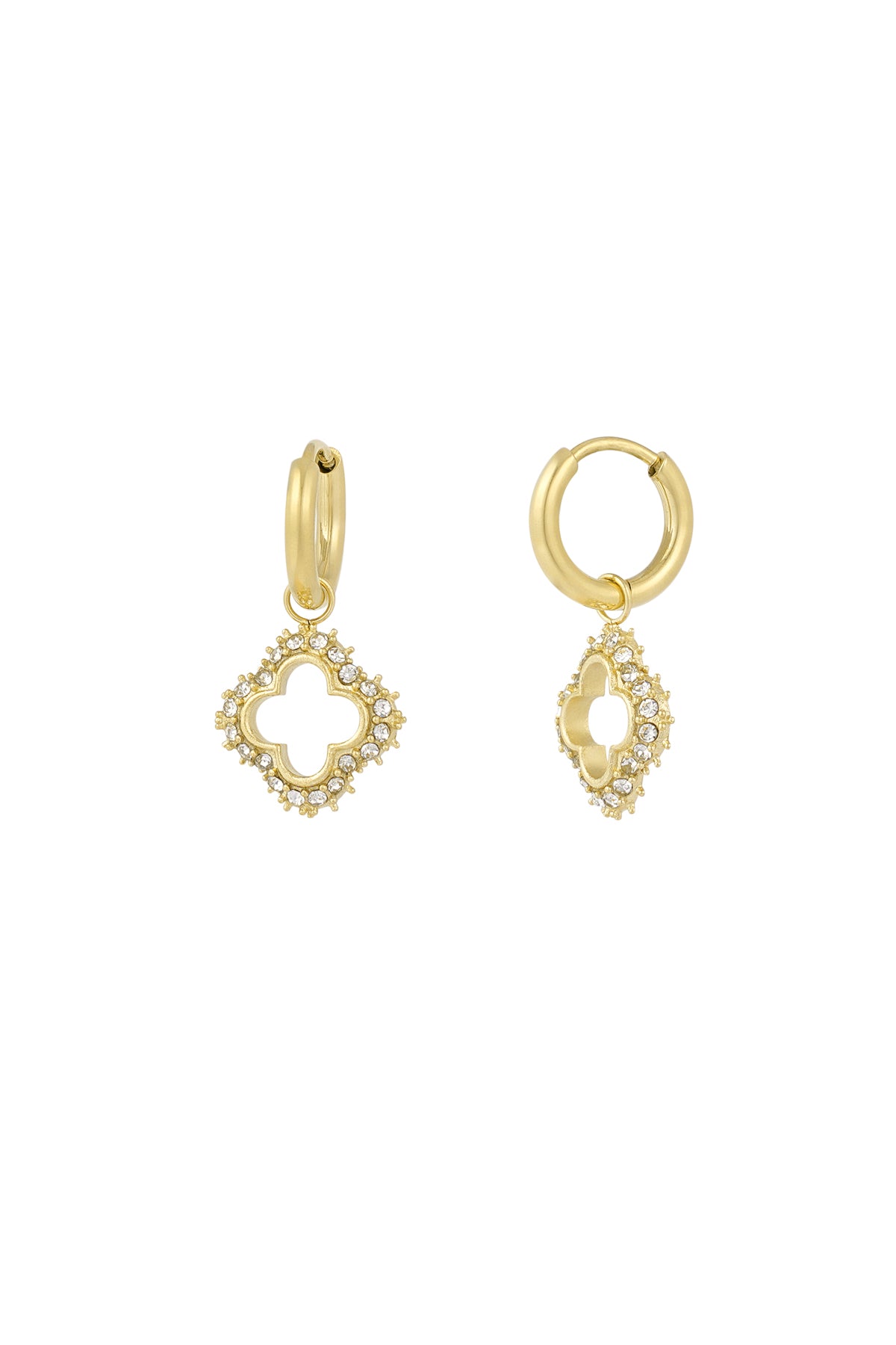 boucles d'oreilles charms diamant porte-bonheur